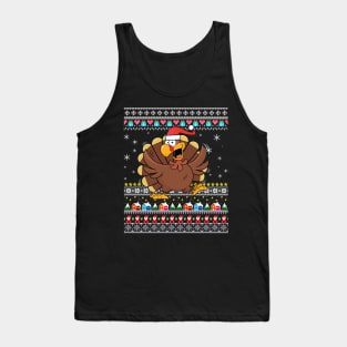 Thanksgiving Turkey Ugly Christmas Sweater Tank Top